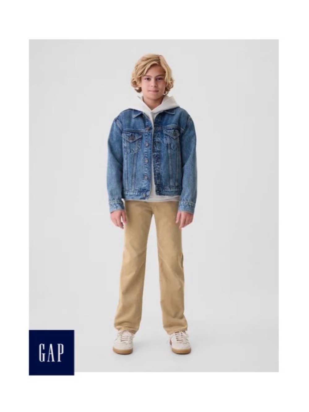 NWT The Gap Kids Corduroy '90s Original Straight Jeans size 18 Slim Iconic Khaki